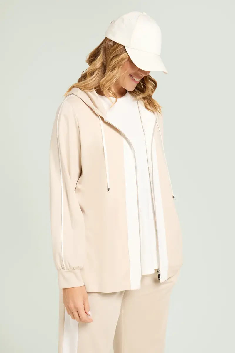 FELPA IN TECNOVISCOSA CON CAPPUCCIO Donna