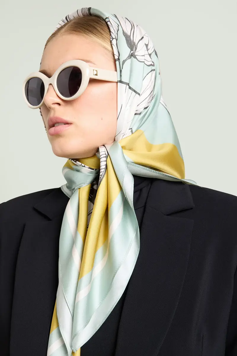 Luisa Viola FOULARD STAMPATO IN PURA SETA Donna miniatura 2