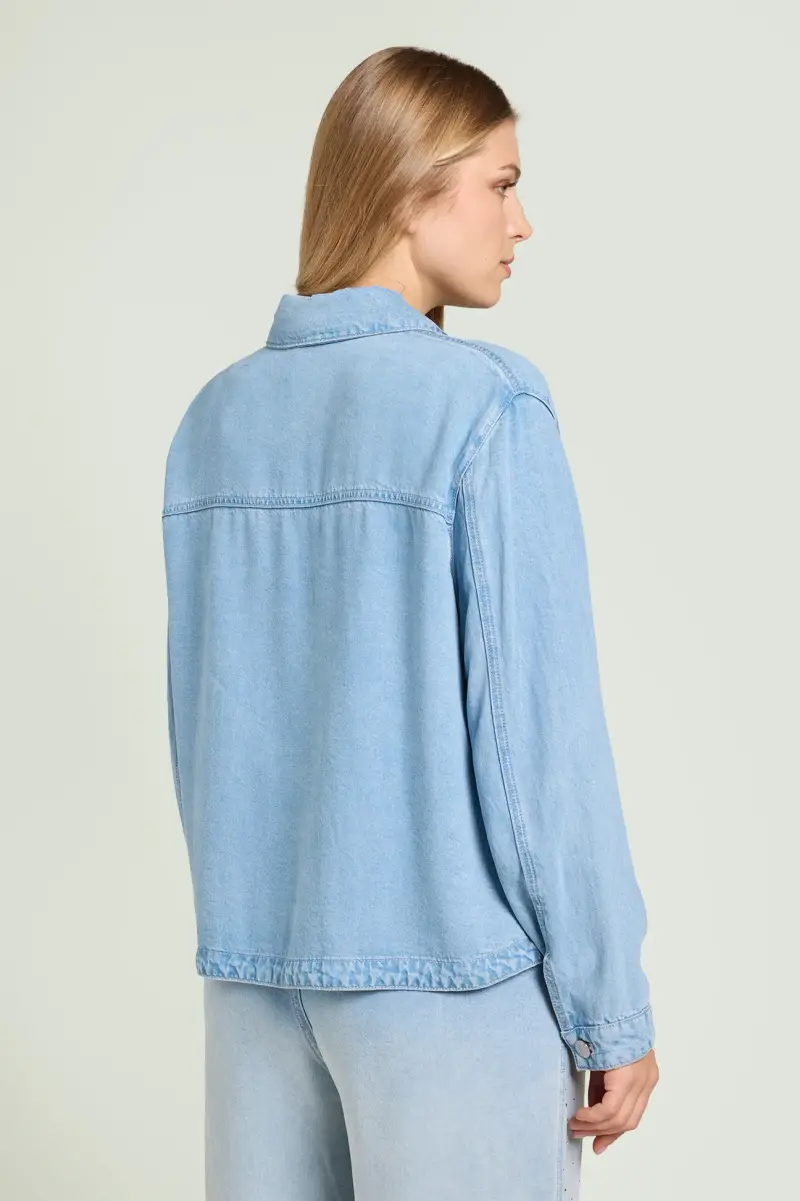 GIACCA/CAMICIA IN DENIM Donna miniatura 2