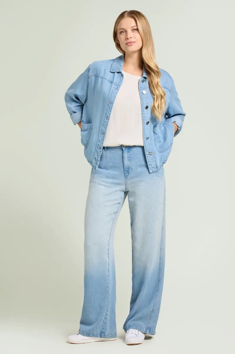 GIACCA/CAMICIA IN DENIM Donna miniatura 4