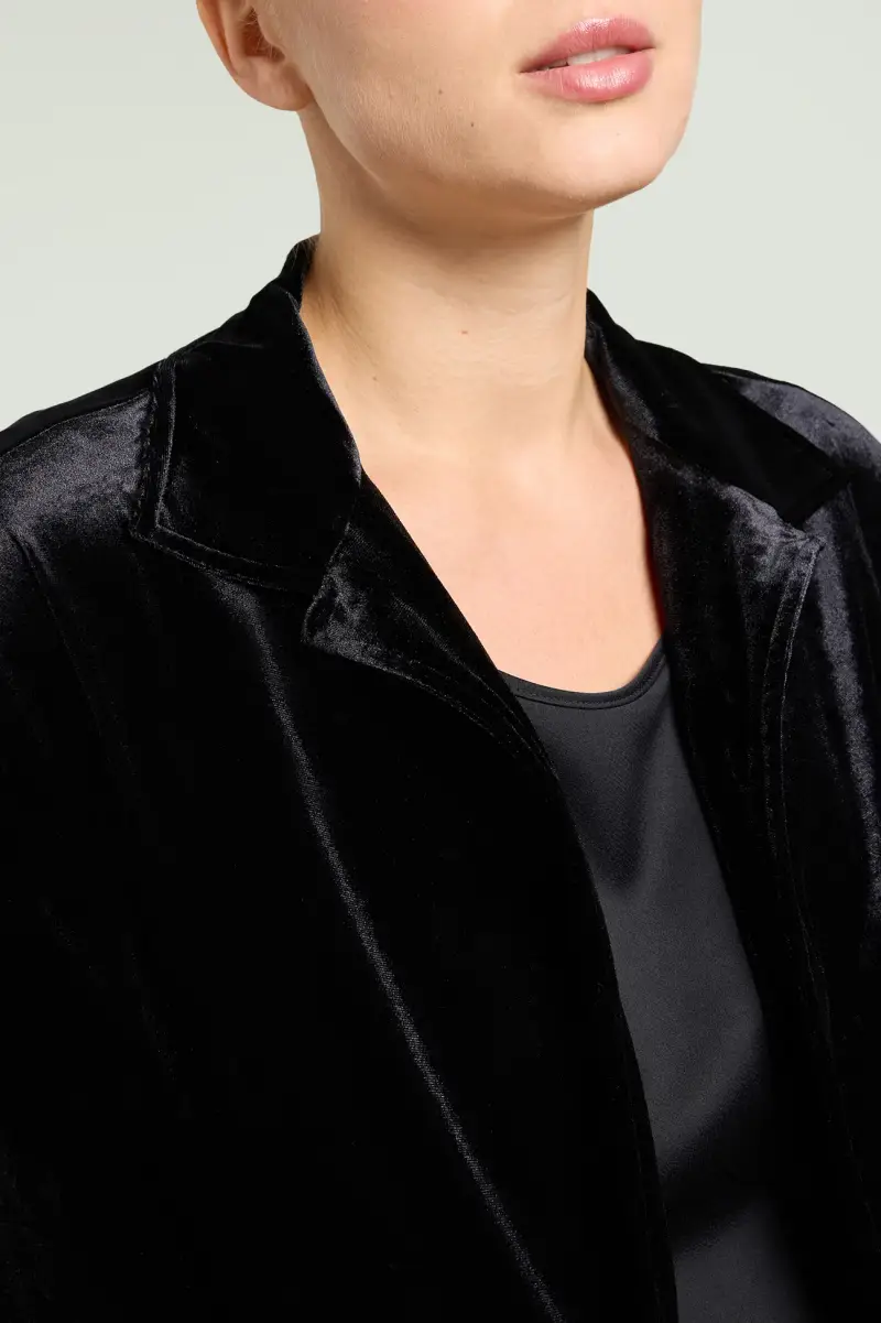 GIACCA-CAMICIA IN VELLUTO STRETCH Donna miniatura 2