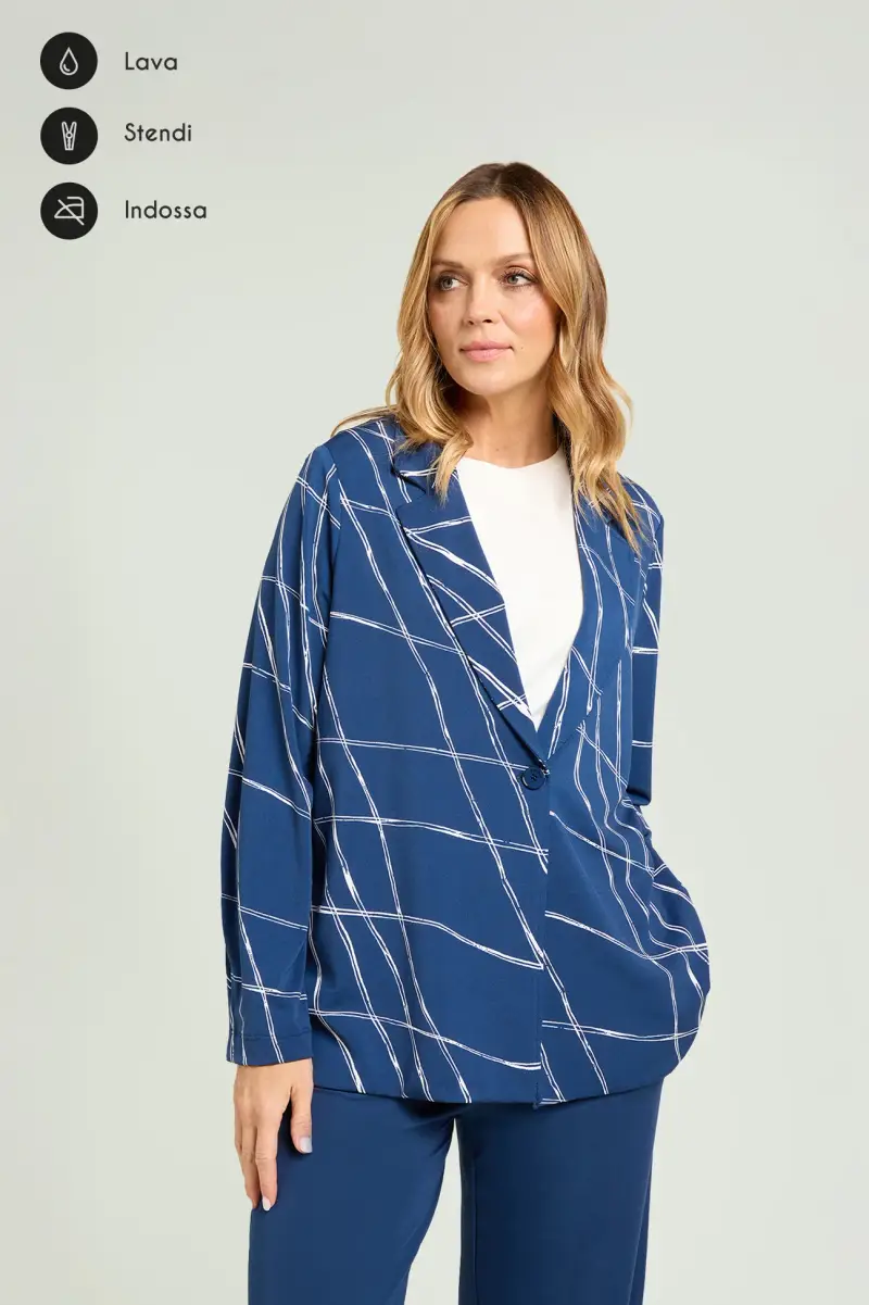 GIACCA IN JERSEY STAMPATO Donna