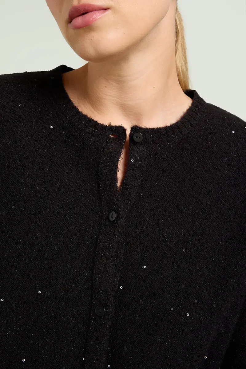 GIACCA IN MAGLIA FULL PAILLETTES Donna miniatura 2