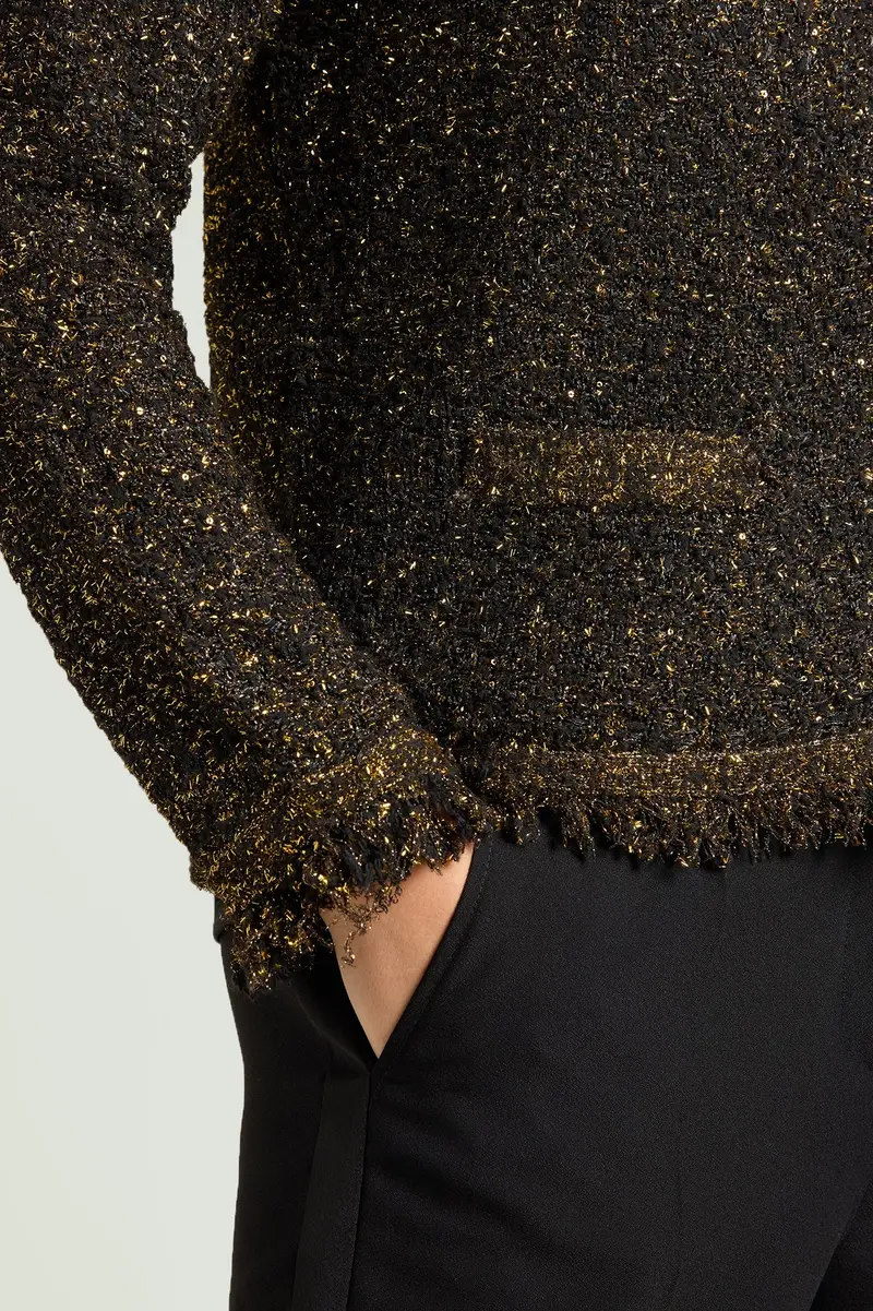 GIACCA IN MAGLIA LUREX BOUCLE' Donna miniatura 2