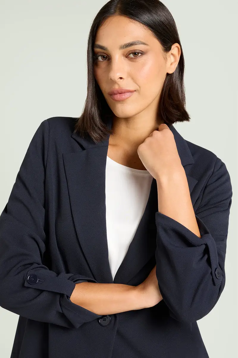 Luisa Viola Giacca destrutturata in scuba crepe donna miniatura 2