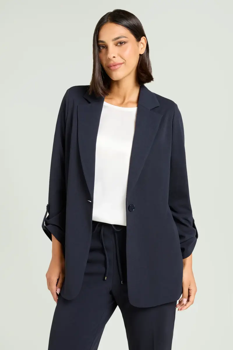 Luisa Viola Giacca destrutturata in scuba crepe donna