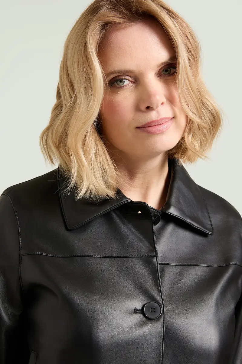 GIACCA IN TESSUTO SPALMATO Donna miniatura 3