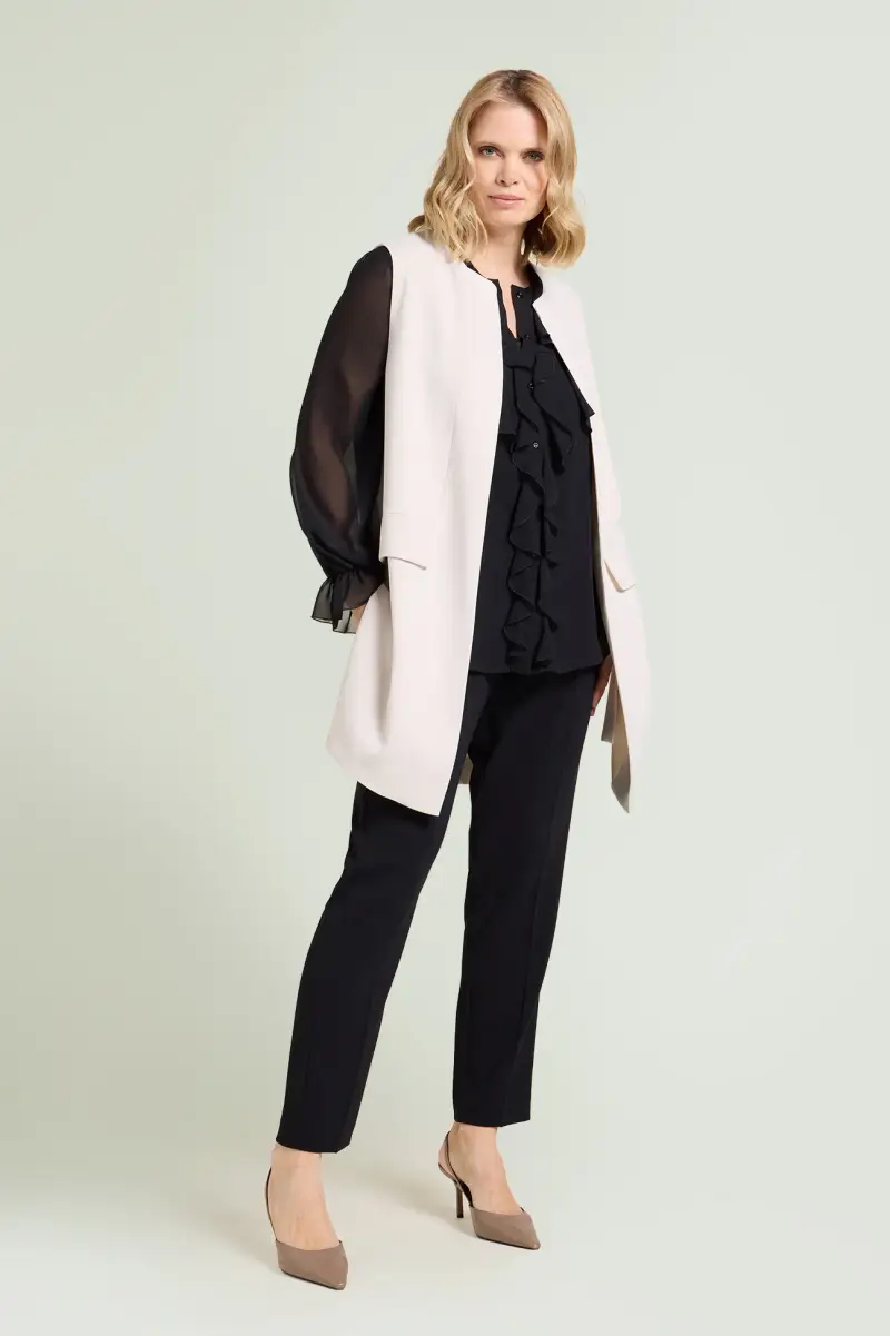 GILET IN CREPE CADY Donna miniatura 4