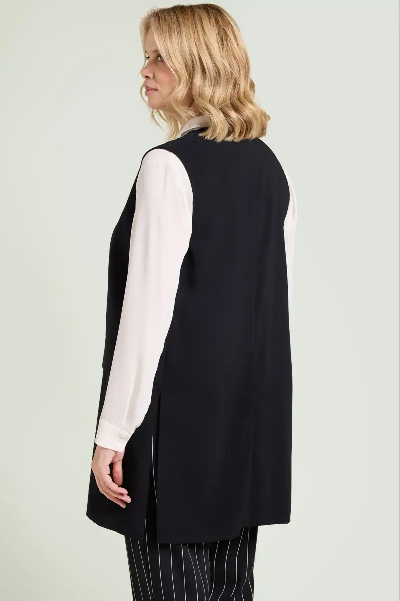 GILET IN CREPE CADY Donna miniatura 3