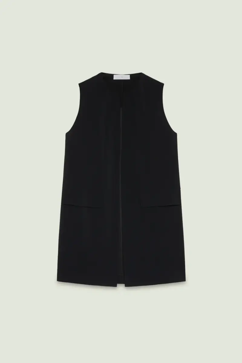 GILET IN CREPE CADY Donna miniatura 4