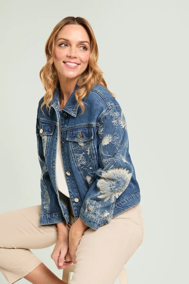GIUBBOTTO IN DENIM JACQUARD Donna