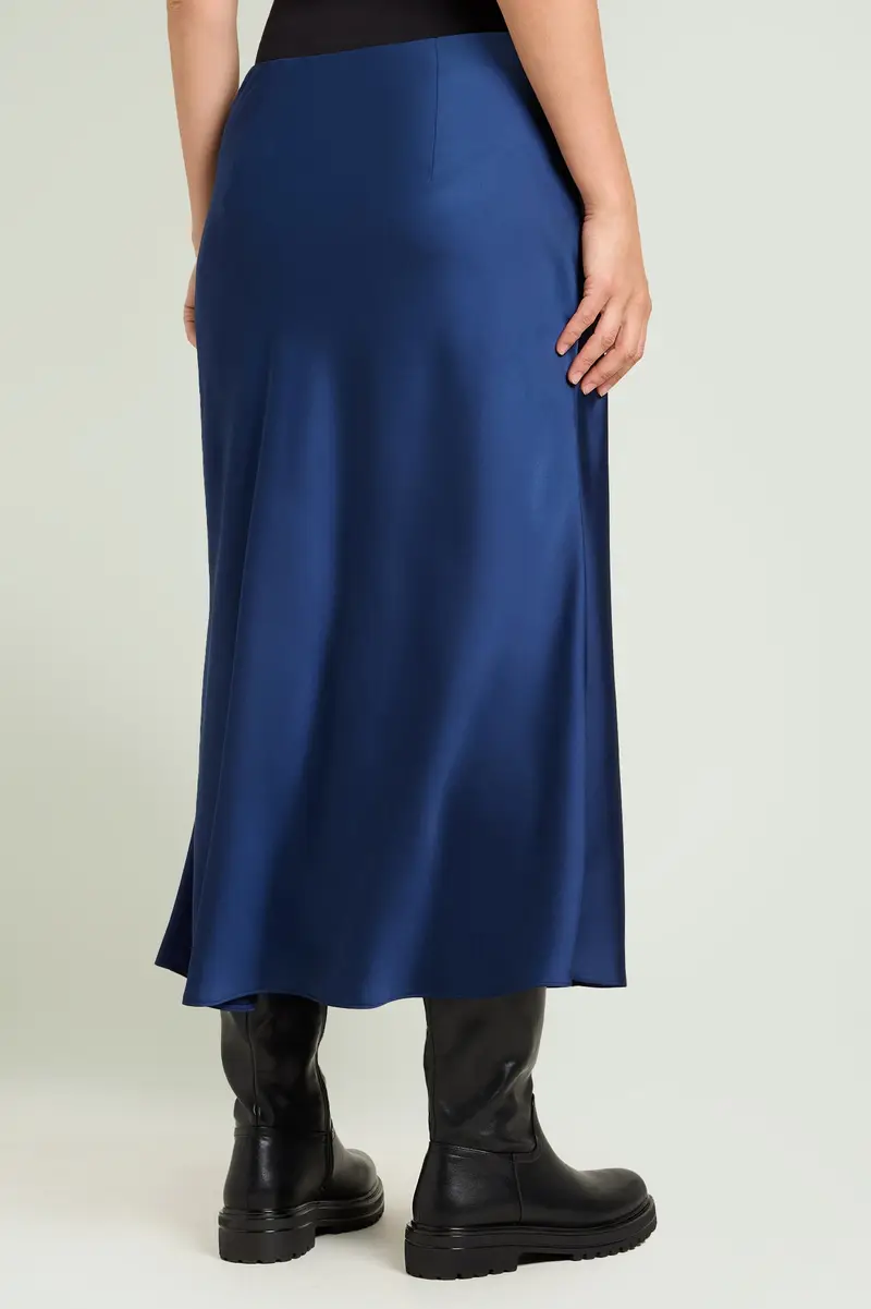 Luisa Viola GONNA LUNGA IN SATIN Donna miniatura 2