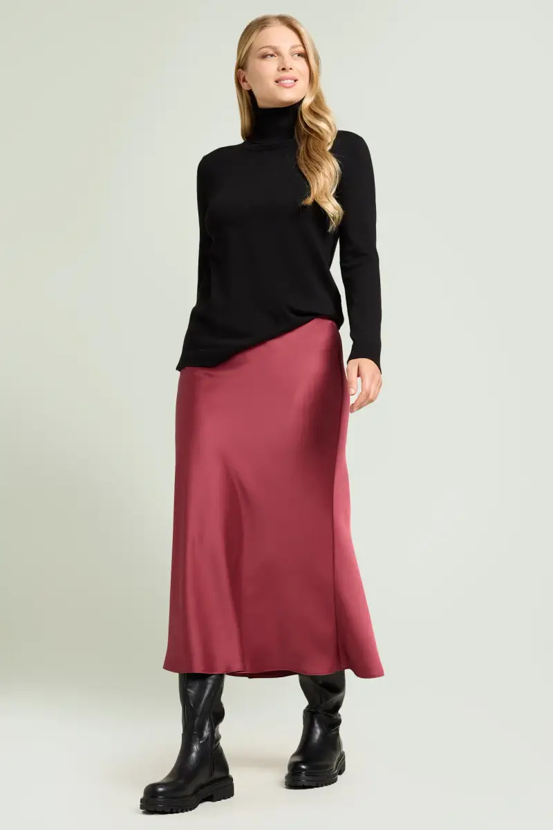 GONNA LUNGA IN SATIN Donna