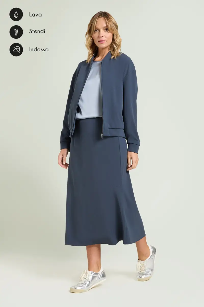 GONNA LUNGA IN SCUBA CREPE Donna
