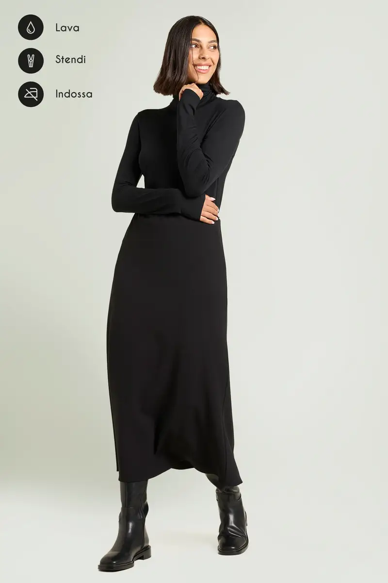 GONNA LUNGA IN SCUBA CREPE Donna