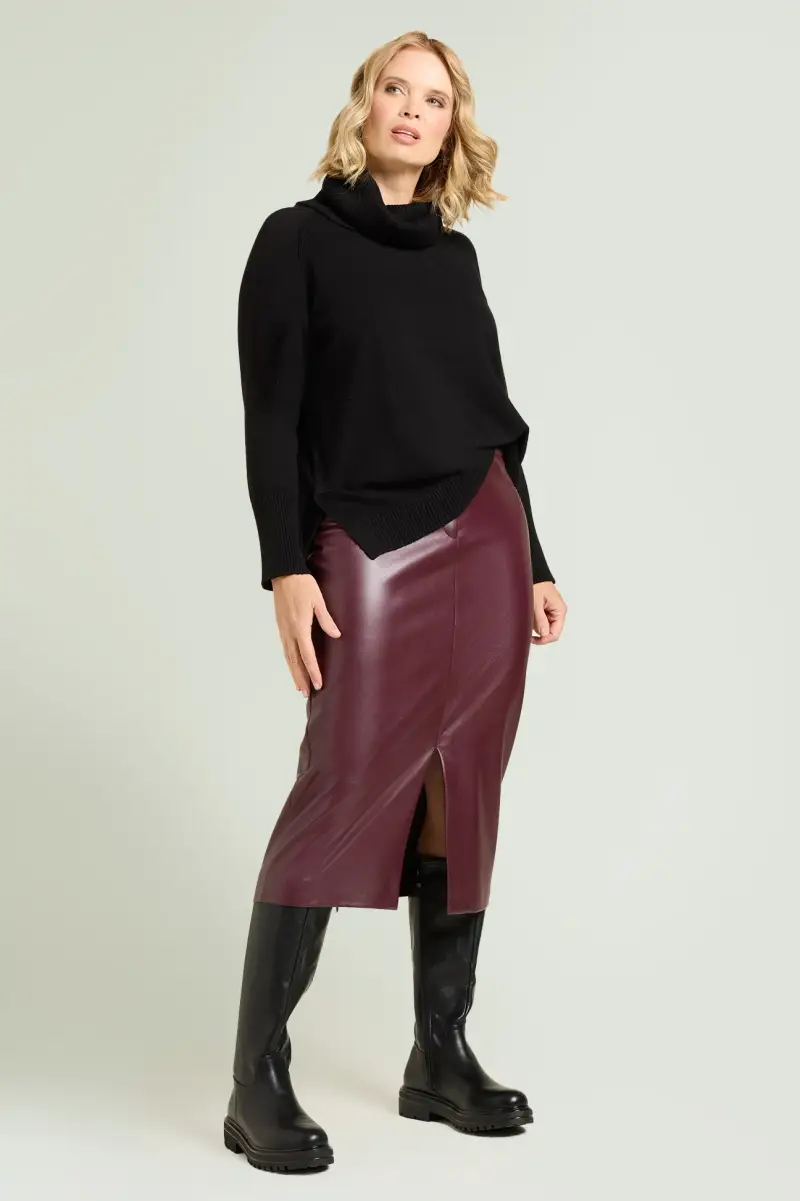 GONNA LUNGA IN TESSUTO SPALMATO Donna