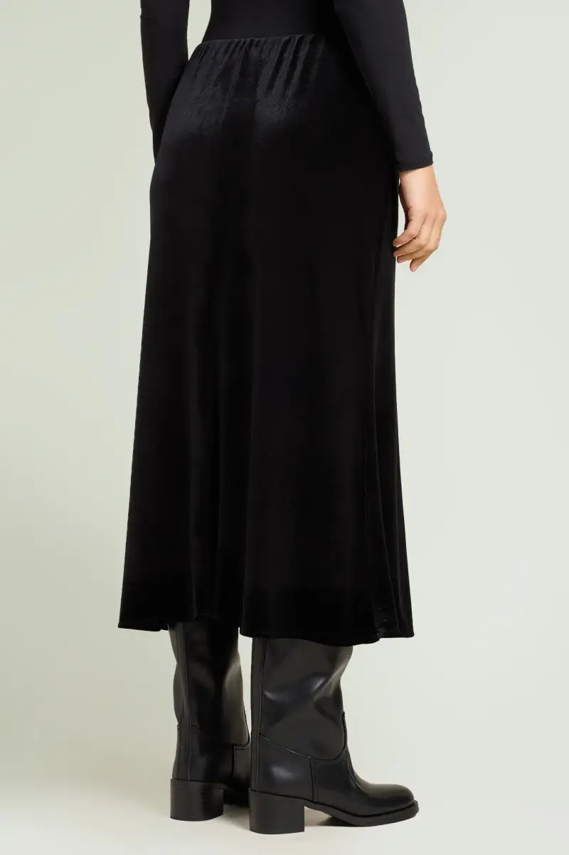 GONNA LUNGA IN VELLUTO Donna miniatura 3