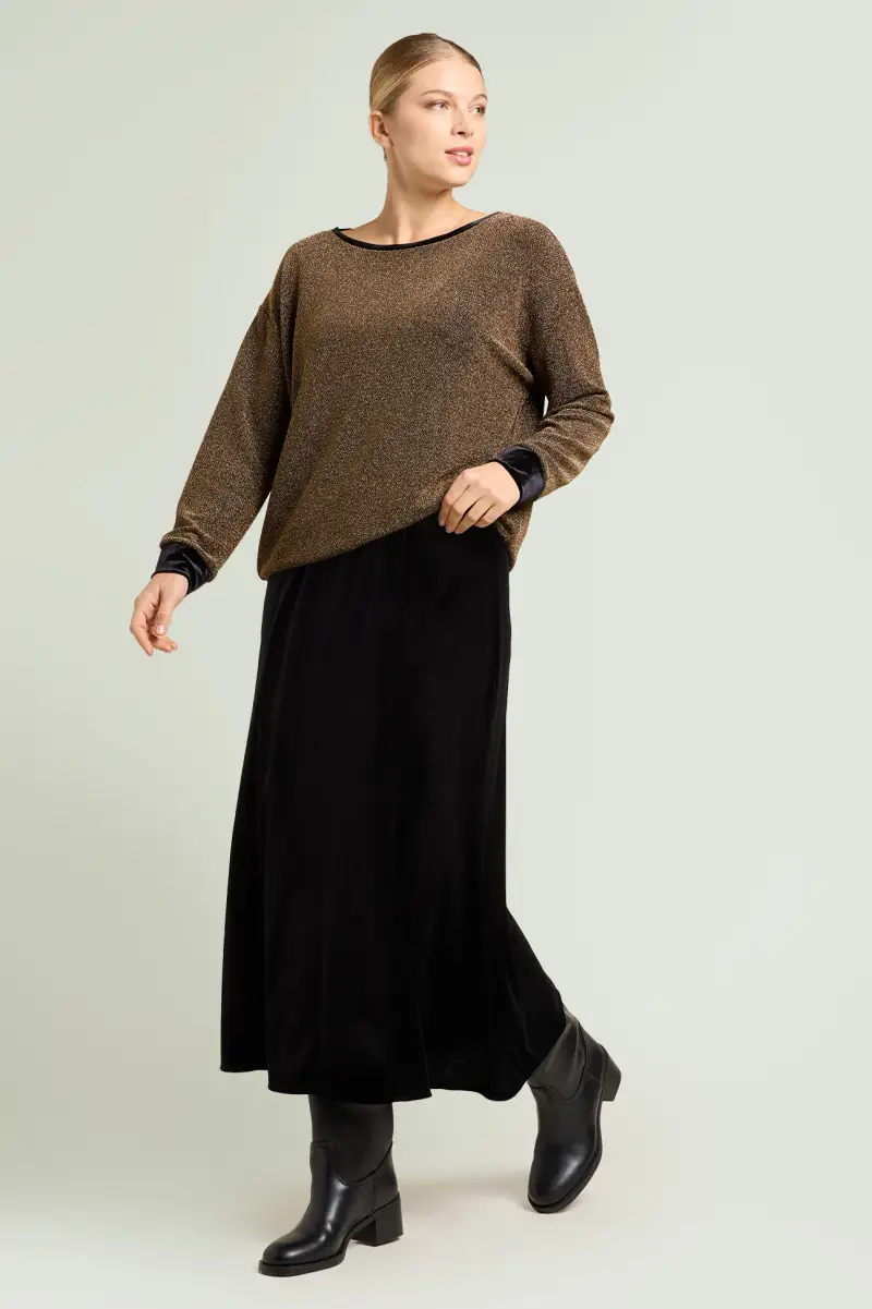 GONNA LUNGA IN VELLUTO Donna