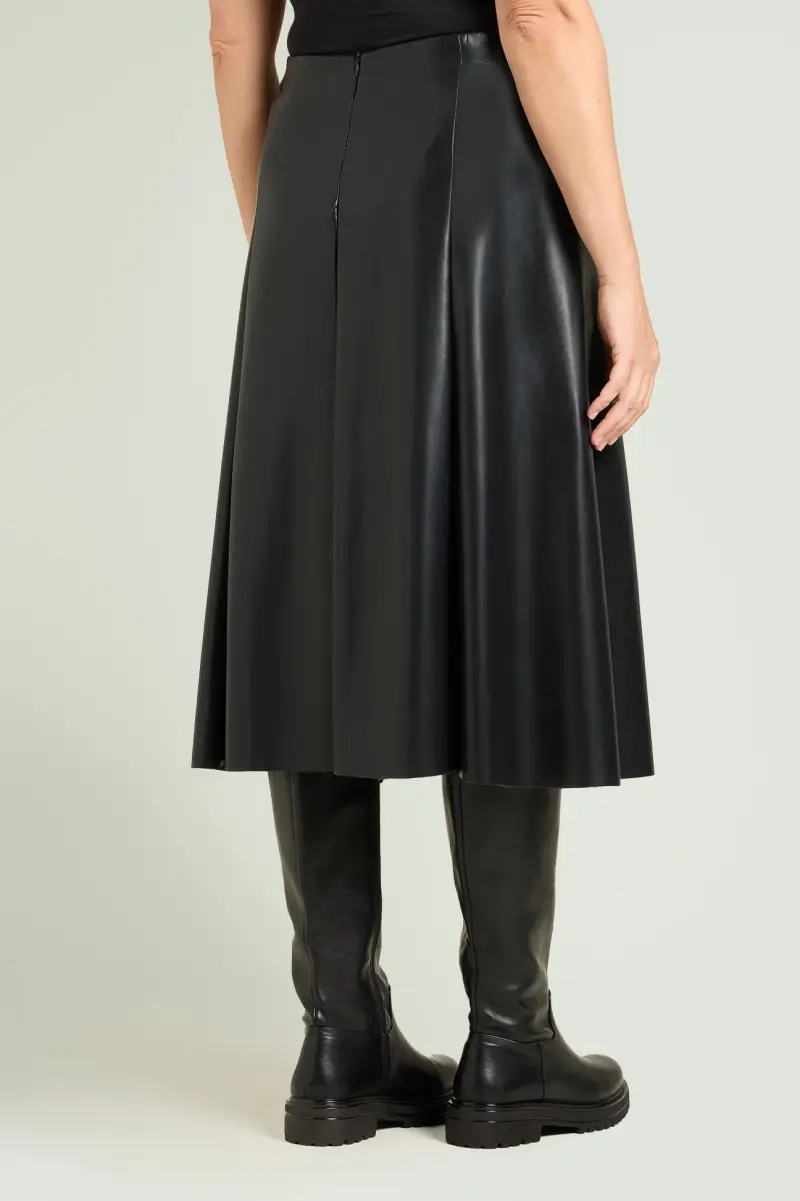 GONNA SVATATA IN TESSUTO SPALMATO Donna miniatura 3