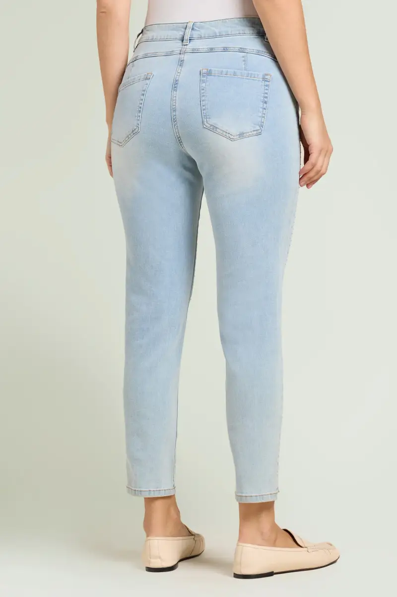 JEANS SKINNY CON APPLICAZIONI Donna miniatura 3