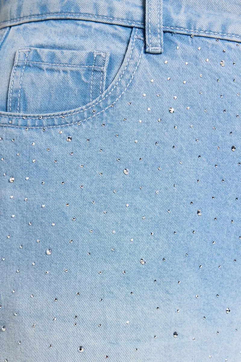 JEANS WIDE LEG CON PUNTI LUCE Donna miniatura 4