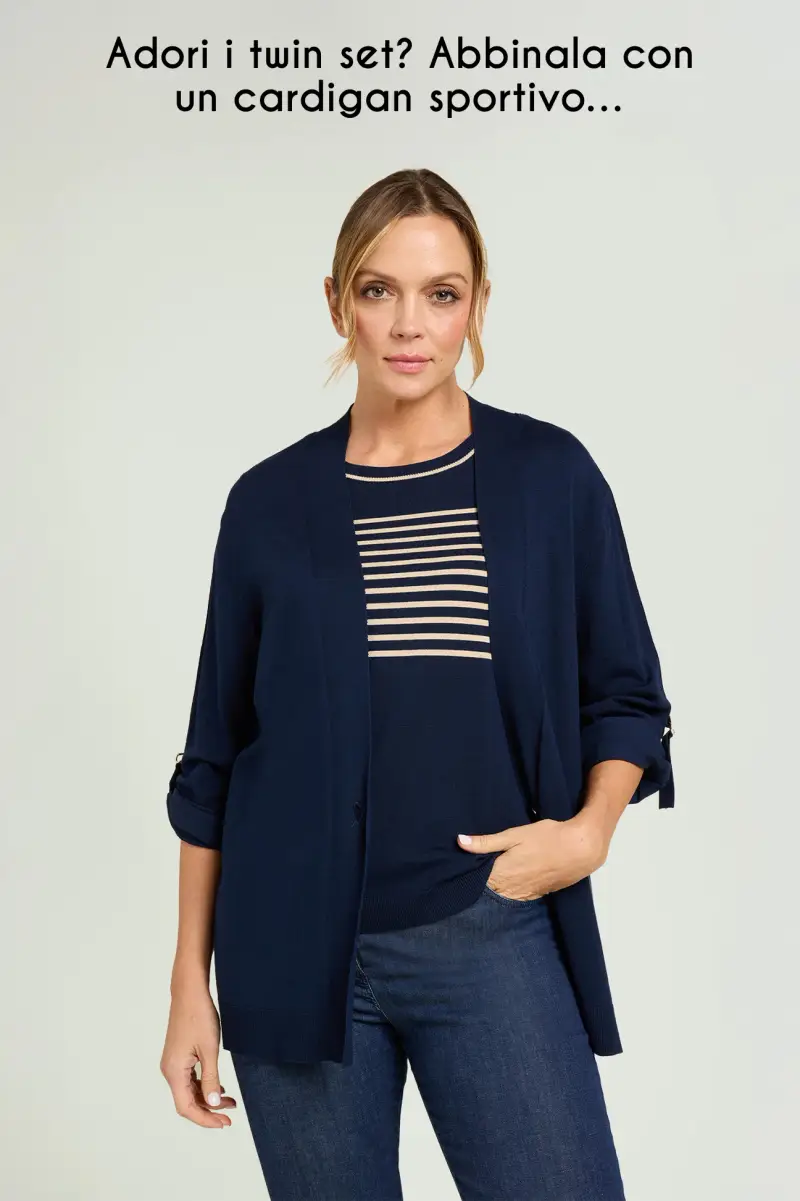 MAGLIA A RIGHE IN VISCOSA COMFORT Donna miniatura 4