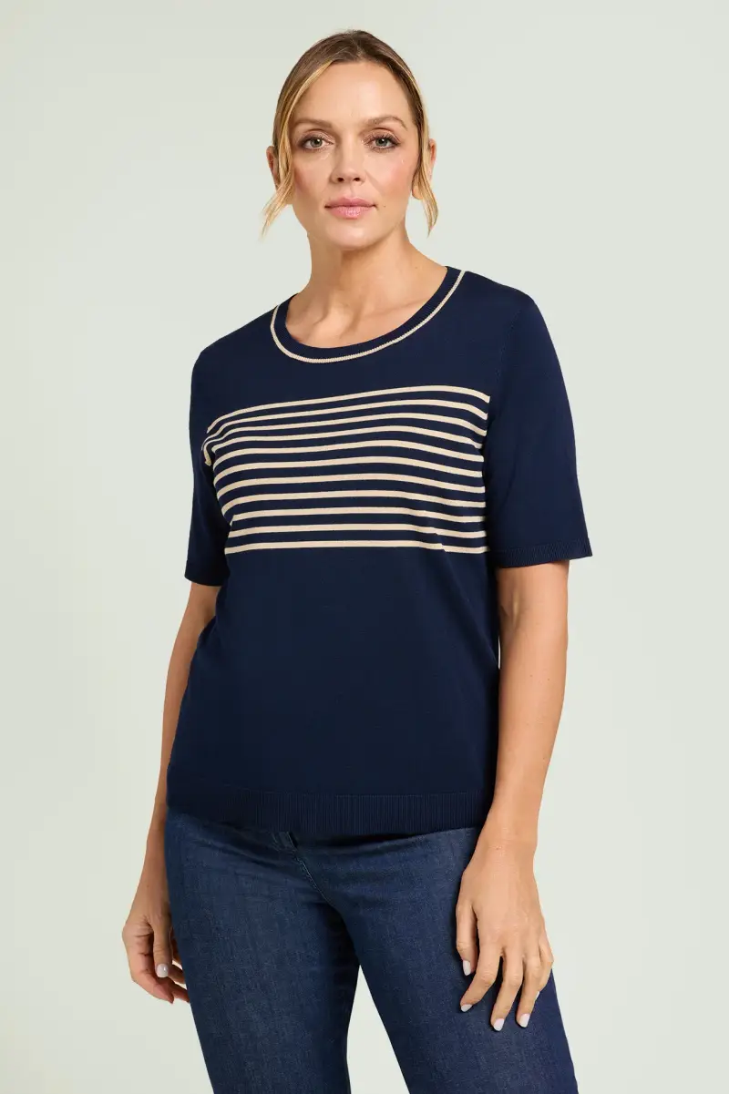 MAGLIA A RIGHE IN VISCOSA COMFORT Donna