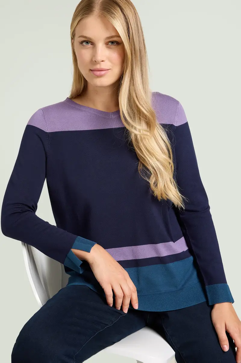 Luisa Viola MAGLIA COLOR BLOCK Donna
