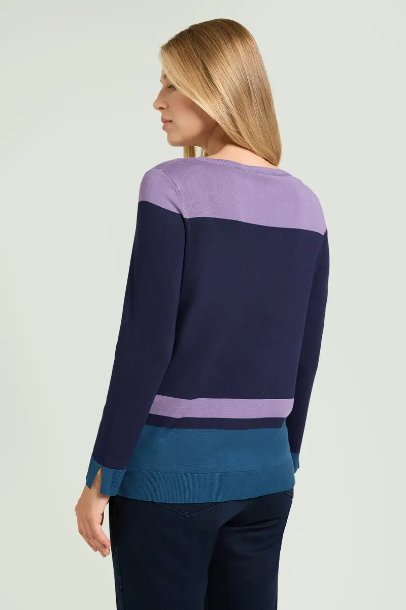 Luisa Viola MAGLIA COLOR BLOCK Donna miniatura 2