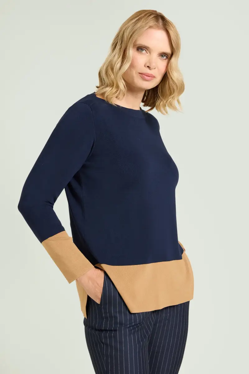 MAGLIA COLOR BLOCK Donna
