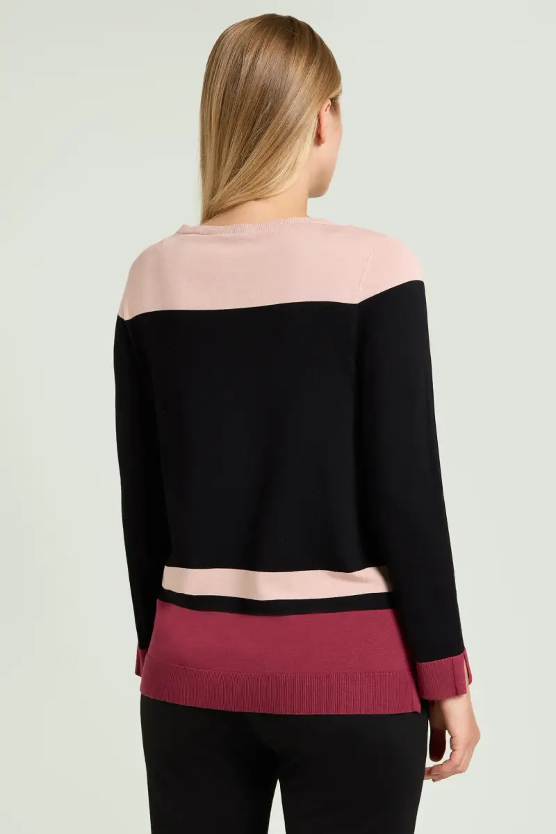 MAGLIA COLOR BLOCK Donna miniatura 3