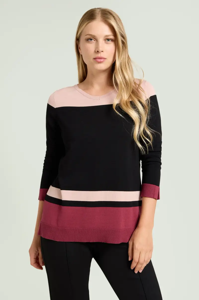 MAGLIA COLOR BLOCK Donna