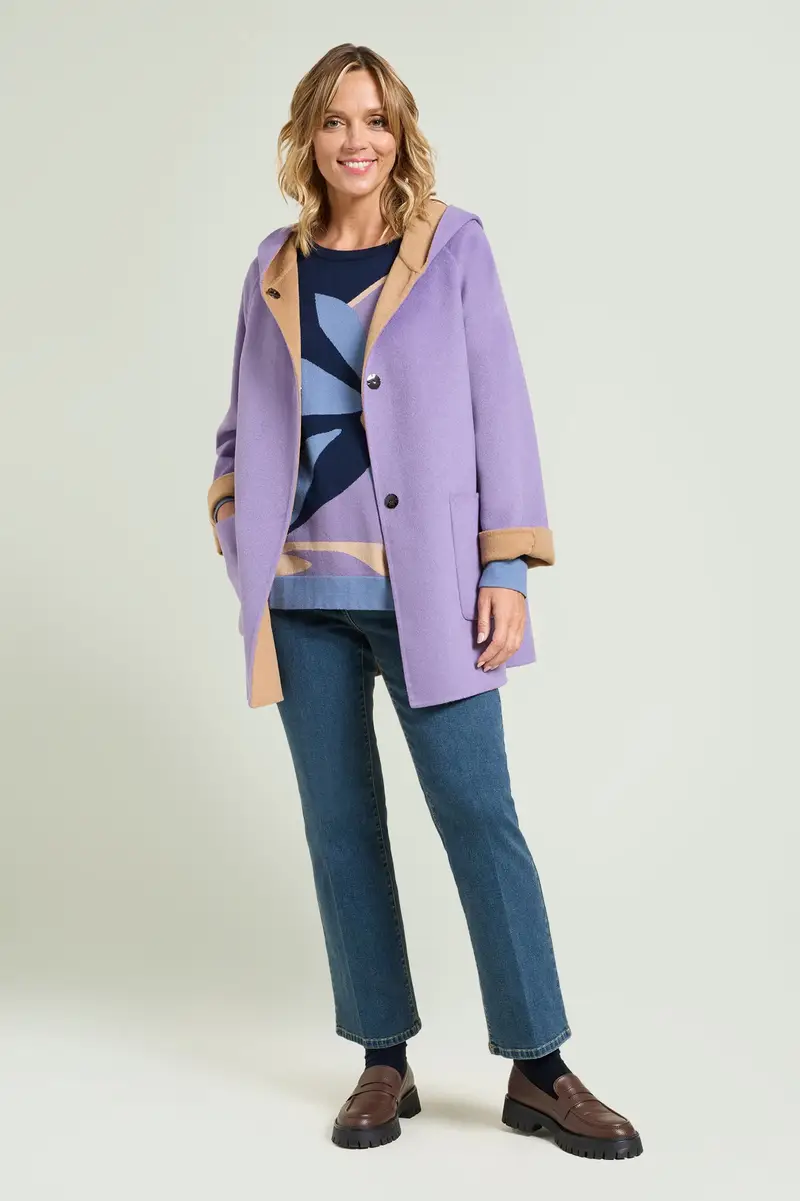 Luisa Viola MAGLIA CON INTARSIO Donna miniatura 2