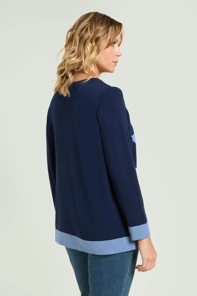 Luisa Viola MAGLIA CON INTARSIO Donna miniatura 3