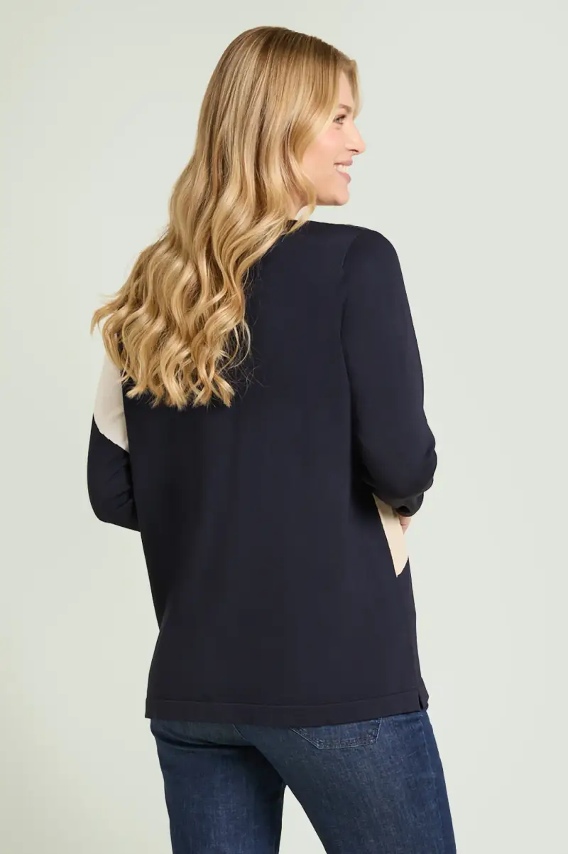 MAGLIA CON INTARSIO Donna miniatura 2