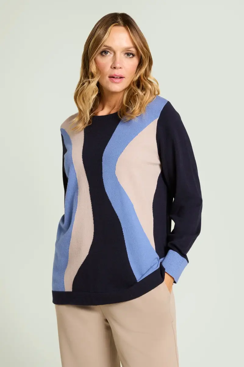 MAGLIA CON INTARSIO Donna