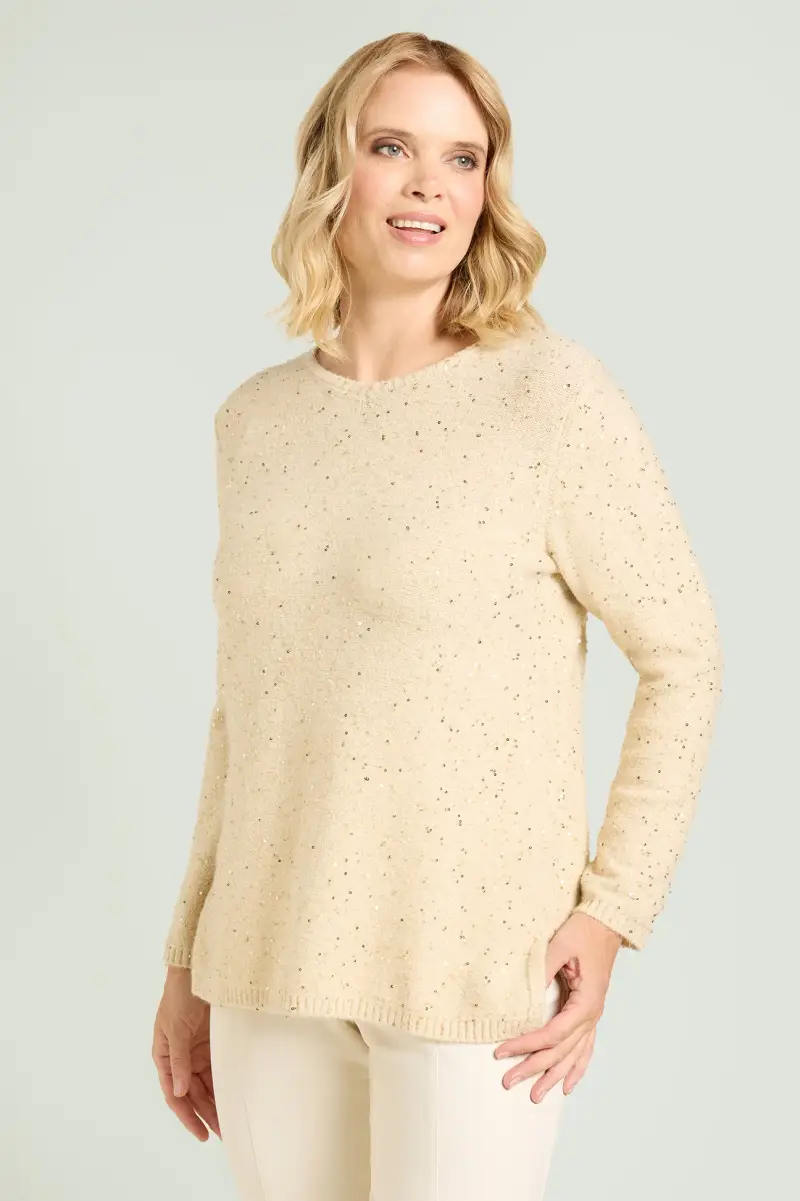 MAGLIA FULL PAILLETTES Donna