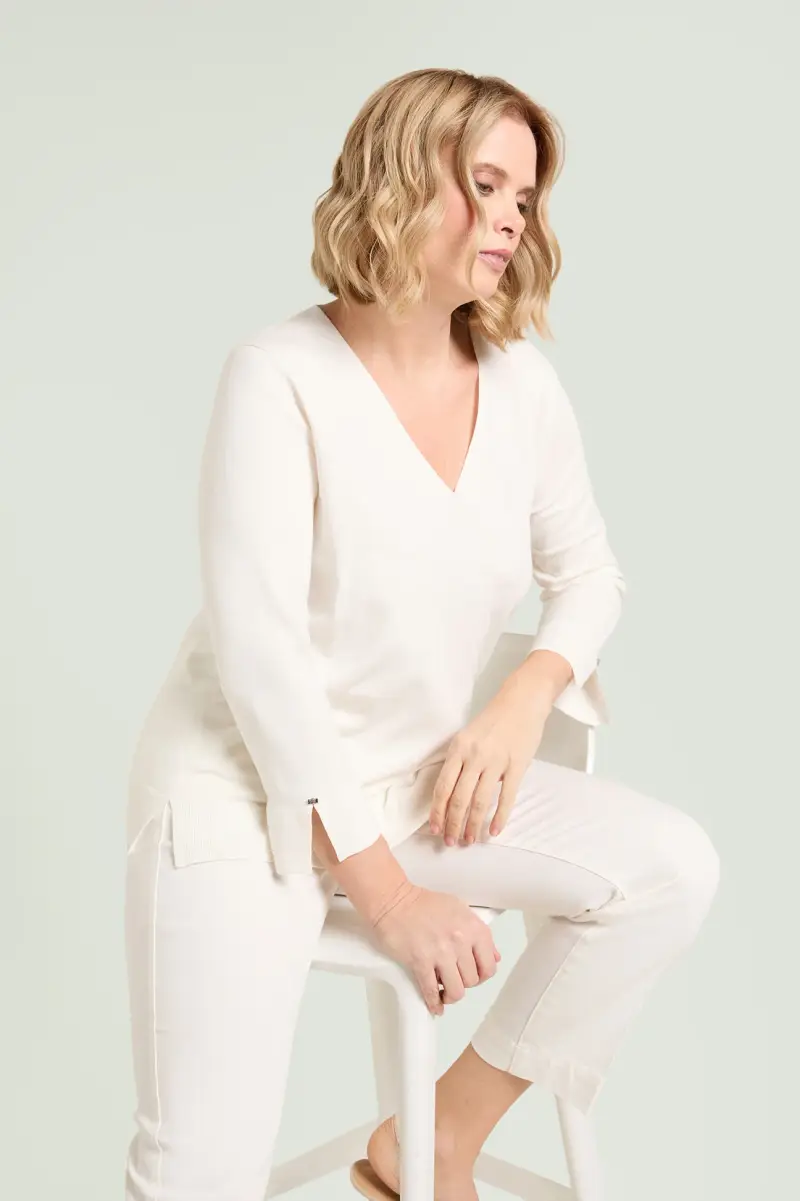 MAGLIA IN VISCOSA COMFORT Donna miniatura 3