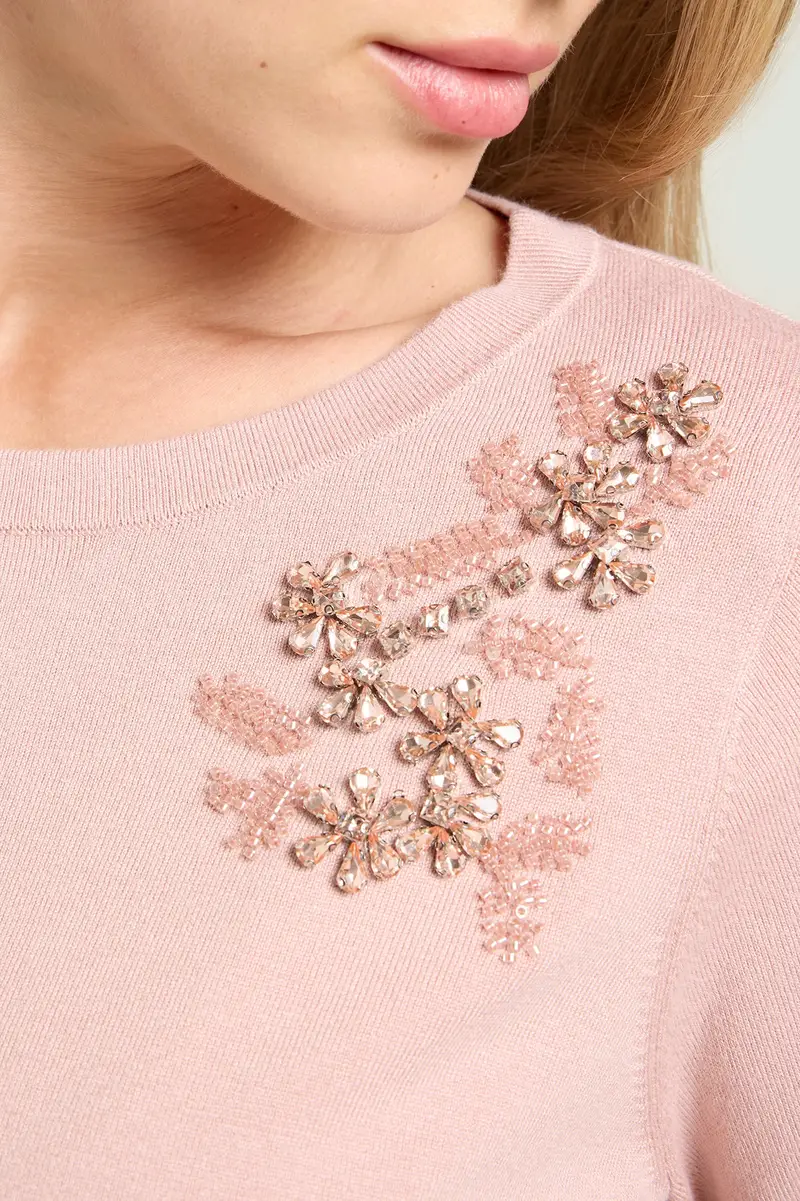 MAGLIA RICAMATA A MANO Donna miniatura 2