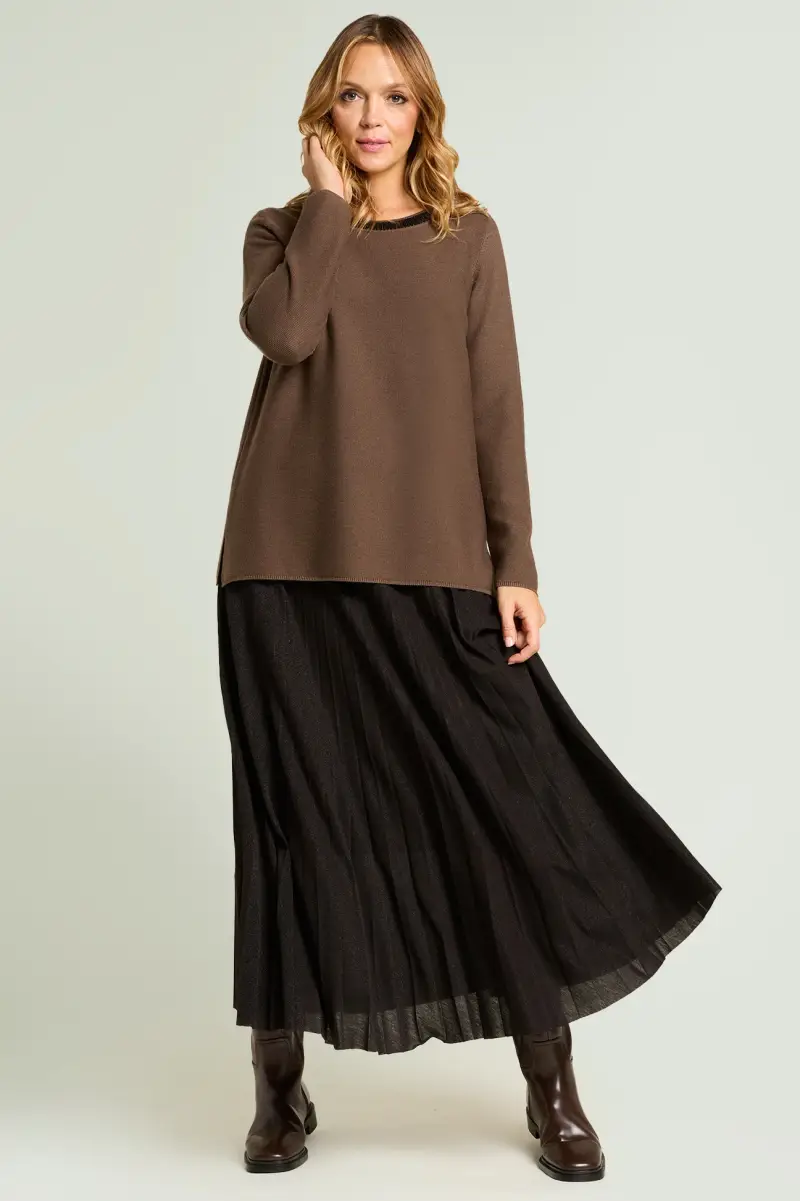 MAGLIA RICAMATA PUNTO LINKS Donna miniatura 3