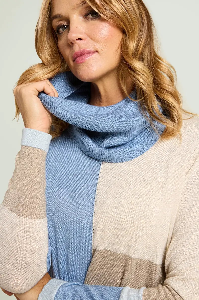 MAGLIA SHINY COLOR BLOCK Donna miniatura 3