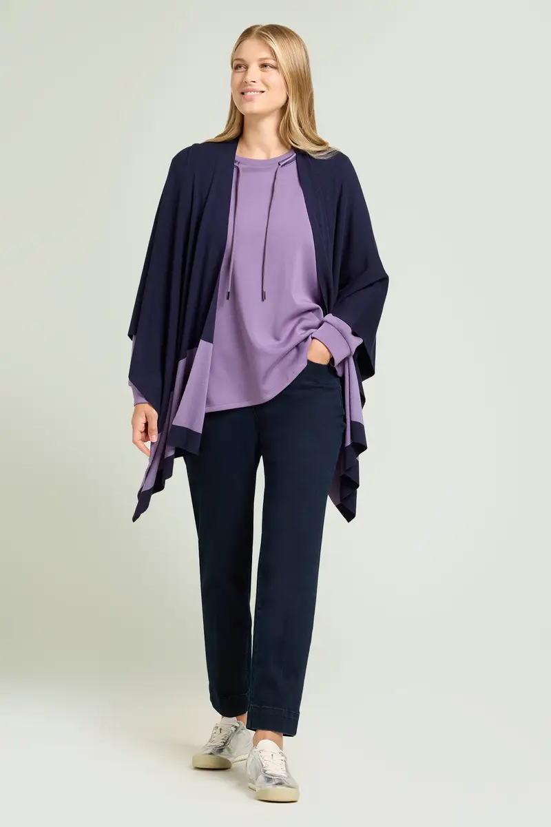 Luisa Viola MANTELLA COLOR BLOCK Donna miniatura 2