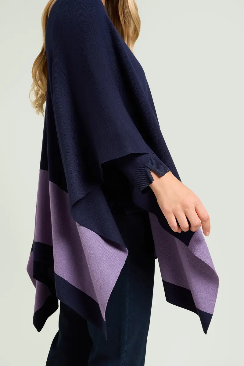 Luisa Viola MANTELLA COLOR BLOCK Donna miniatura 3