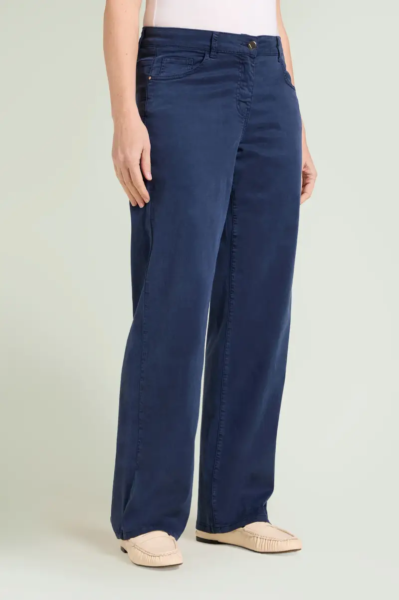 PANTALONI 5 TASCHE WIDE LEG Donna miniatura 2