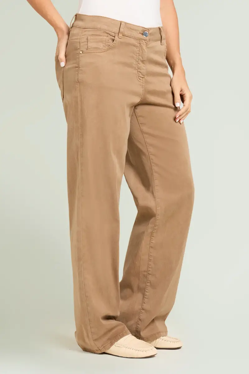 PANTALONI 5 TASCHE WIDE LEG Donna miniatura 2