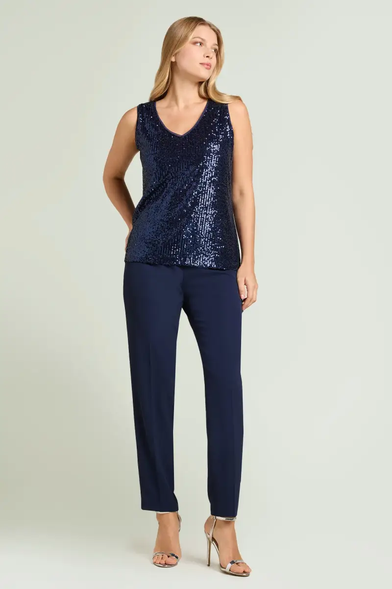 PANTALONI A SIGARETTA IN CADY Donna