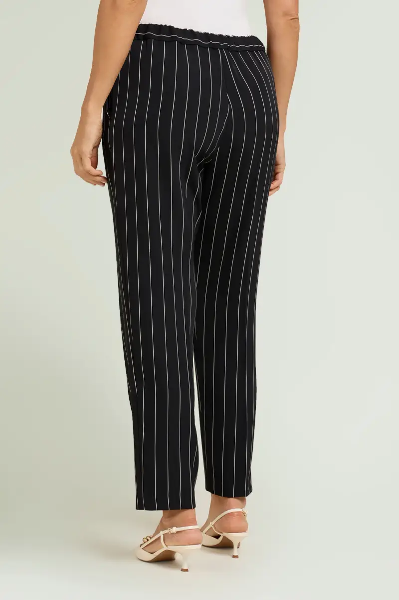 PANTALONI A SIGARETTA IN CADY GESSATO Donna miniatura 2