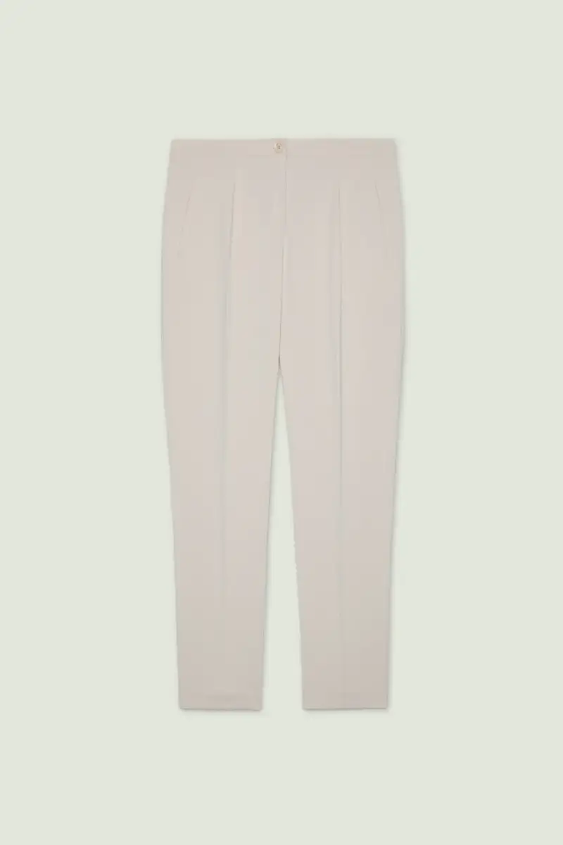 PANTALONI A SIGARETTA IN CREPE CADY Donna miniatura 5