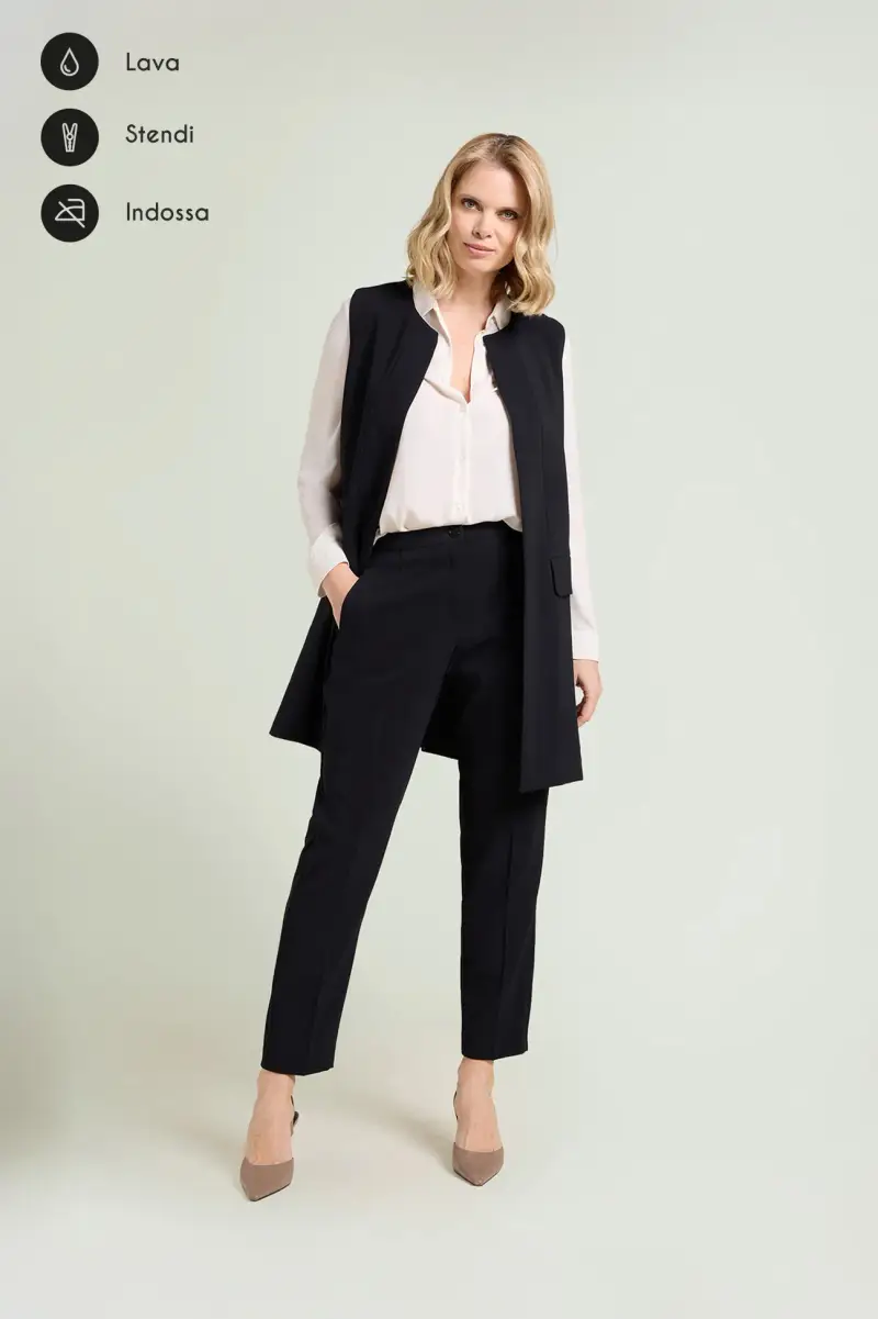 PANTALONI A SIGARETTA IN CREPE CADY Donna