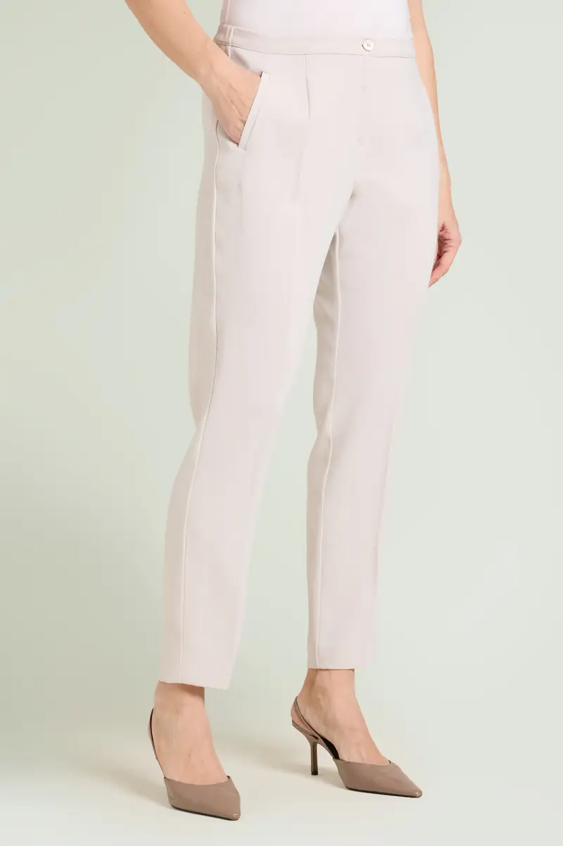 PANTALONI A SIGARETTA IN CREPE CADY Donna miniatura 2